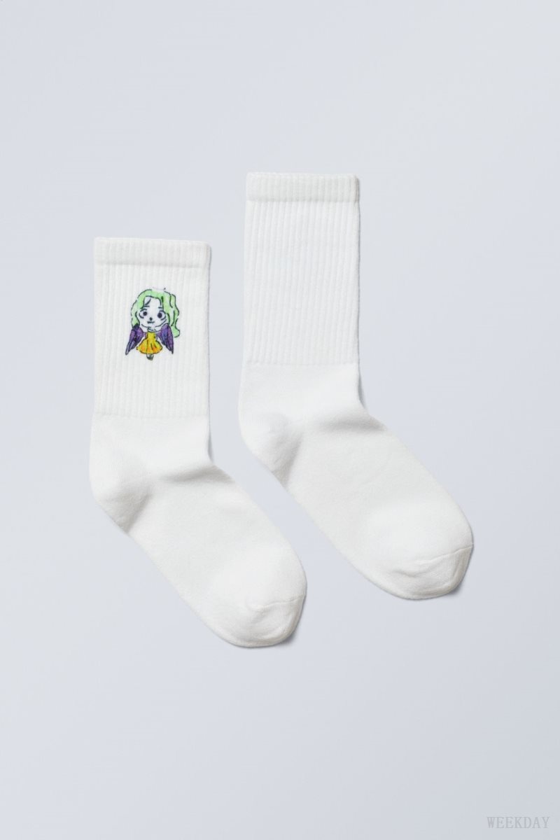 Weekday 運動 Printed Socks ソックス レディース Angel Japan | X2F-8067